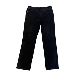 RICKIS Black Pant Women’s Large Causal Straight Leg Stretch Pull On L